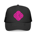 Jor’Dan Armstrong Pink Logo on Black Trucker Hat