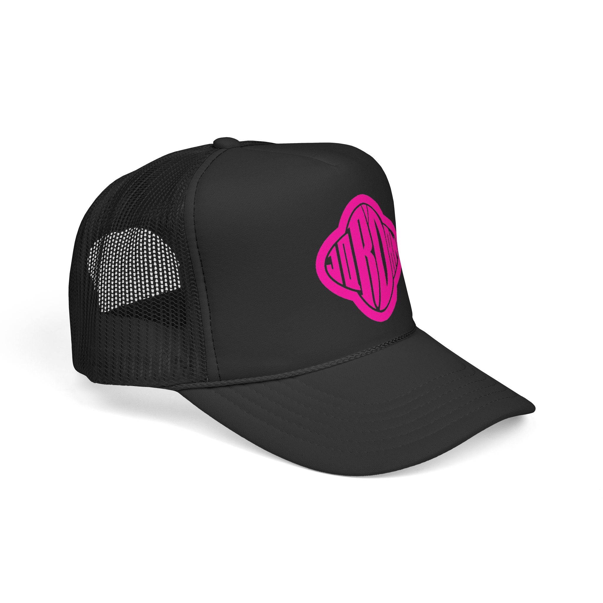 Jor’Dan Armstrong Pink Logo on Black Trucker Hat