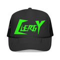 Slime Green “Clergy” on Black Trucker Hat